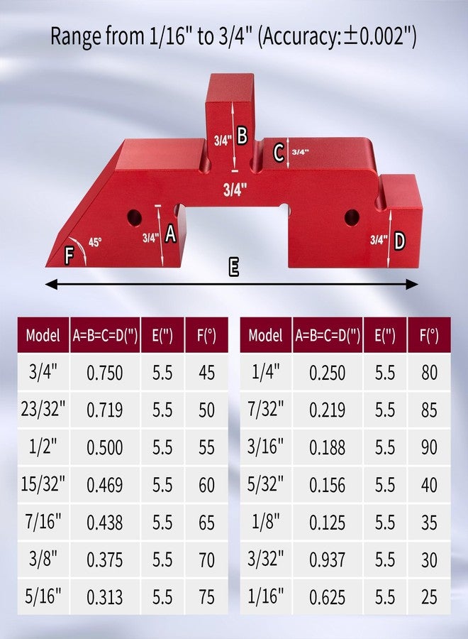 DEEFIINE Router Table Setup Blocks Woodworking,14pcs Aluminum Precision Setup Bars Height Gauge Kit for Router Table Saw Accessories with Storage Case. - Image 3