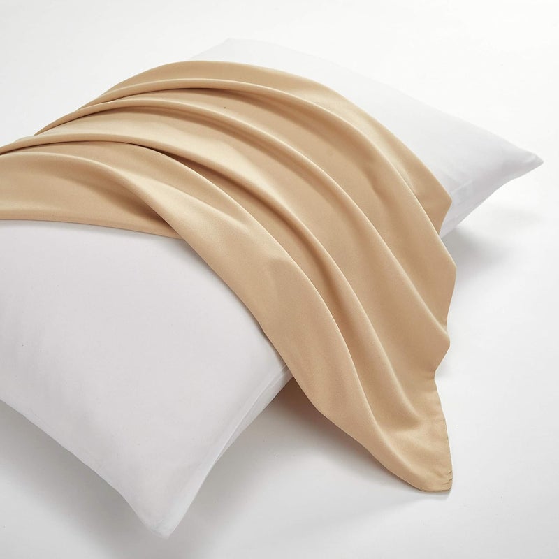 EVOLIVE Body Pillow Cover 21"x54", Ultra Soft Microfiber Pillowcase with Hidden Zipper, Breathable, Machine Washable, for Pregnancy & Side Sleepers, Cover Only (21"x54" Body Pillow Cover, Taupe) - Image 3