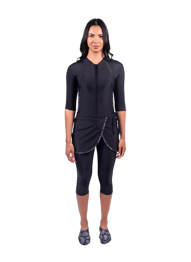 COEGA SUNWEAR COEGA Ladies Slim-Kini 3/4 Length - Nero Paisley