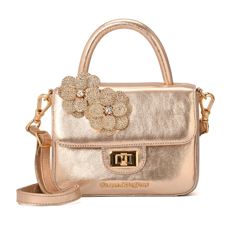 Carmen Steffens Top Handle Bag Flower Gold