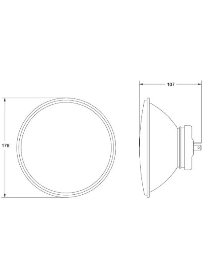 HELLA HELLA 002395301 Vision Plus 165mm High/Low Beam 12V Halogen Conversion Headlamp (HB2), Multi  - Image 2