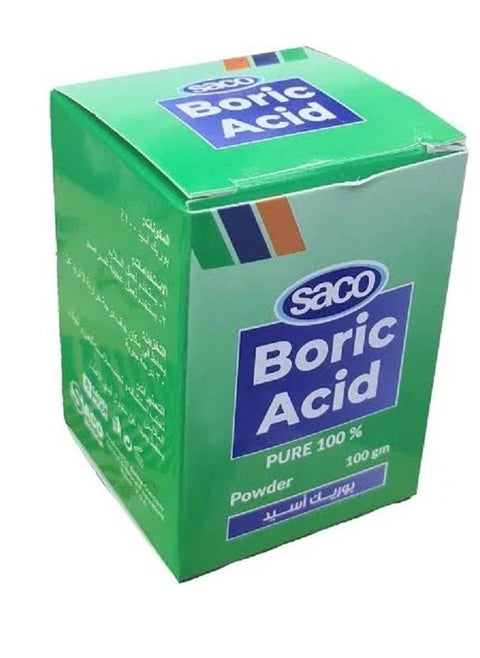Boric Acid Powder for Making Cockroaches Paste 100 GM ( 2 PACKS )