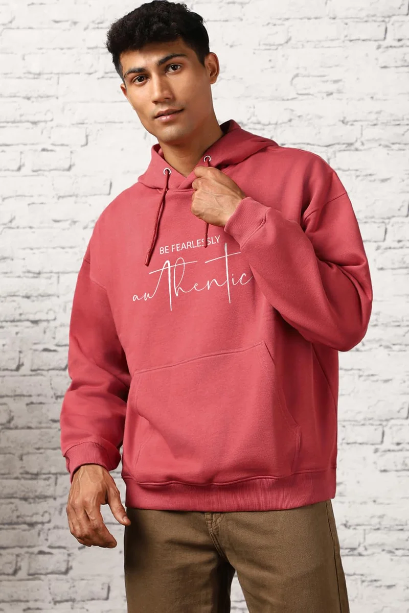 Nobero  Stylish Oversized Hoodie for Men in Coral for Men | Best Price UAE