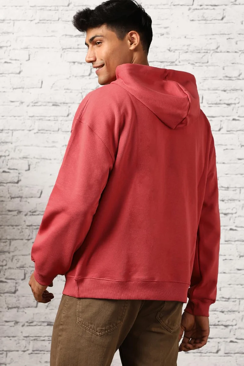 Nobero  Stylish Oversized Hoodie for Men in Coral for Men | Best Price UAE