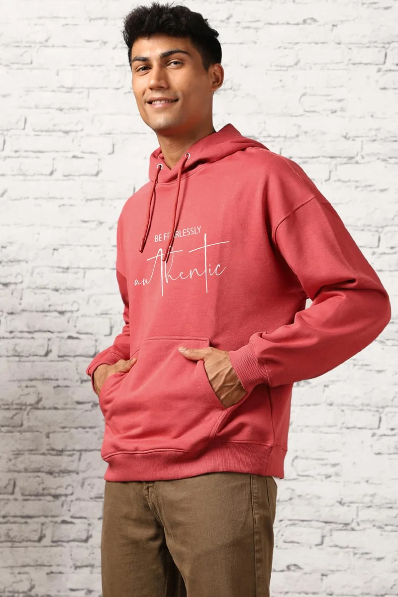 Nobero  Stylish Oversized Hoodie for Men in Coral for Men | Best Price UAE
