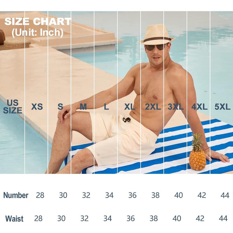 BRISIRA Mens Swim Trunks for Beach Use, Polyester-Elastane Blend, Navy Blue, Anti-chafe Quick-Dry with 9-Inch Inseam Compression Liner - Image 5