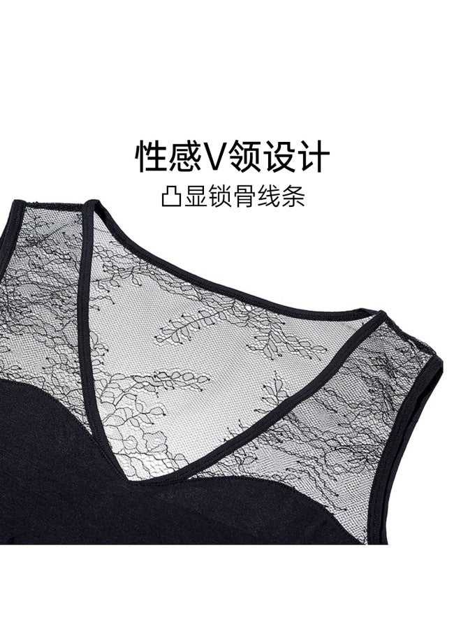 AIMER قميص داخلي مريح بدون أكمام على شكل حرف V مع أحزمة عريضة - قمة ملابس داخلية نسائية متعددة الاستخدامات - Image 3