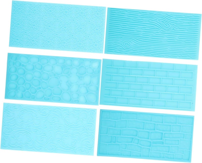 BATHVEVE 6Pcs Decorative Clay Texture Tools for DIY Pottery Easy to Use Embossing Mats for Unique Crafts for Modeling and Sculpting Reusable and Easy to Clean - Image 1