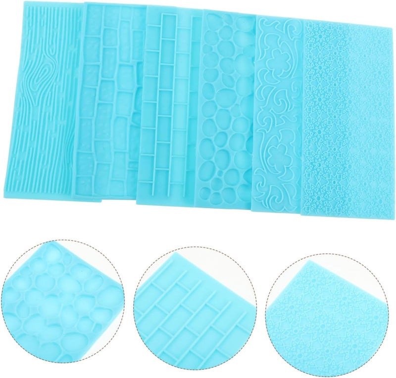 BATHVEVE 6Pcs Decorative Clay Texture Tools for DIY Pottery Easy to Use Embossing Mats for Unique Crafts for Modeling and Sculpting Reusable and Easy to Clean - Image 4