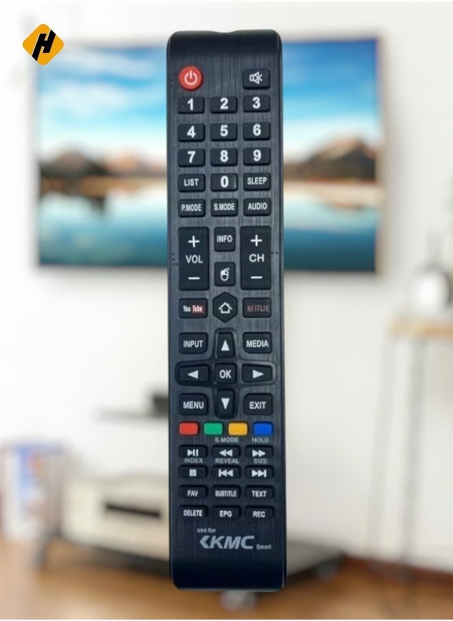 HuHa - KMC Smart TV LCD LED Remote | Replacement Remote Control For KMC Smart TV LCD LED Black - Image 1