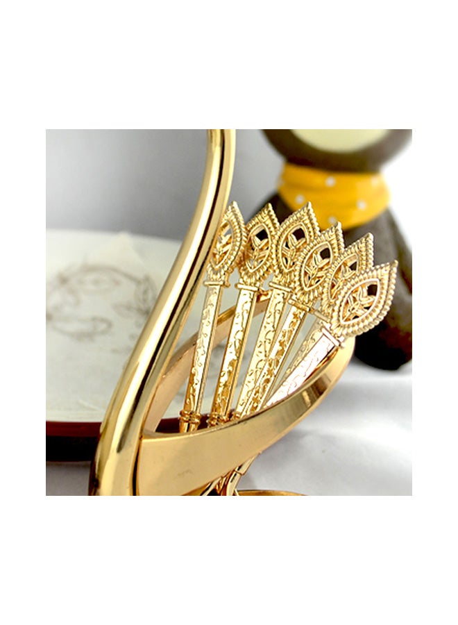 Loquat Swan Tableware Spoon Fork Holder Gold 17x6x8centimeter - Image 4