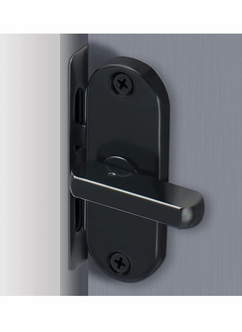 KASTWAVE - Stainless Steel Lock, Catch Gate Latches, Heavy Duty Bolt Latch Buckles, for Kitchen Bathroom Moving Sliding Door Windows Bran Doors, Black Finish - Image 1