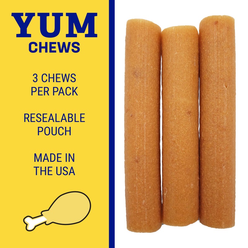 Himalayan Dog Chew Yak Cheese Dog Chews, Lactose Free & Grain Free, USA Made, for All Dog Breeds, Medium Density Cheese Chew, Resealable Pouch with 3 YUM Treats, Chicken Flavor - Image 4