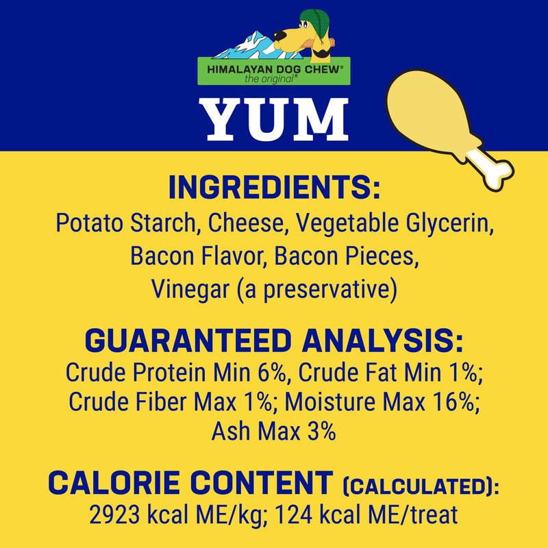 Himalayan Dog Chew Yak Cheese Dog Chews, Lactose Free & Grain Free, USA Made, for All Dog Breeds, Medium Density Cheese Chew, Resealable Pouch with 3 YUM Treats, Chicken Flavor - Image 5