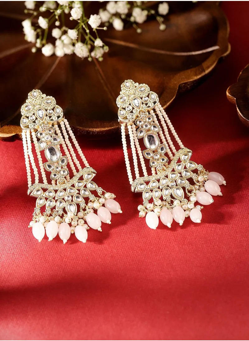 برياسي Contemporary Kundan Drop Earrings