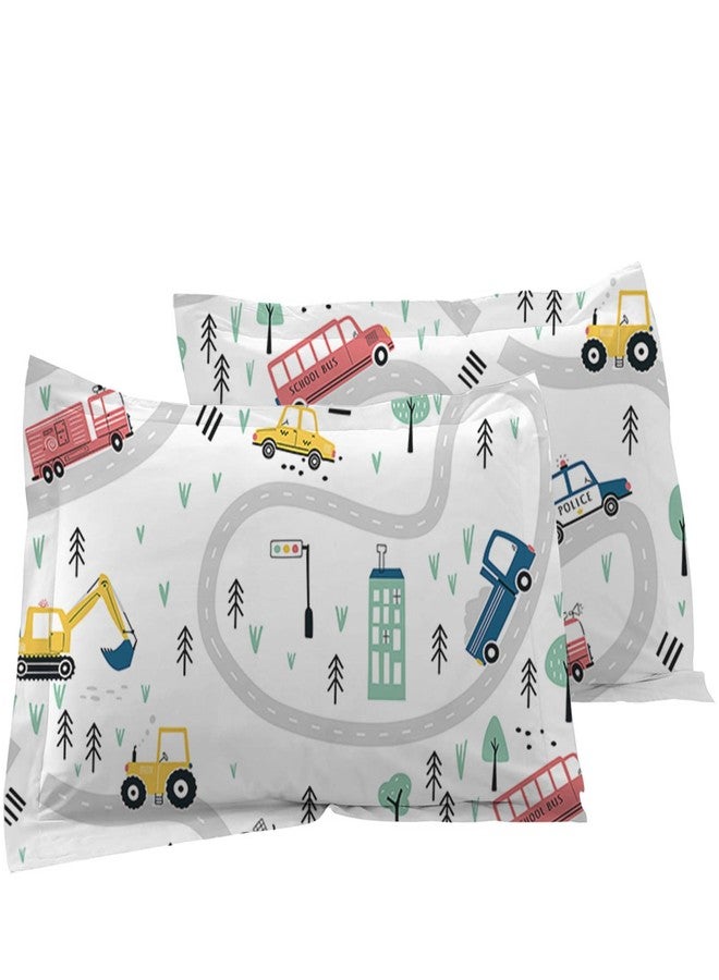 Yasida Car Sheet Sets for Kids Cute Cartoon Truck Bed Queen Size Fitted Sheets Boys 3D Plants Print Bedding Set Soft Microfiber Bedroom Decor(3pc) - Image 4