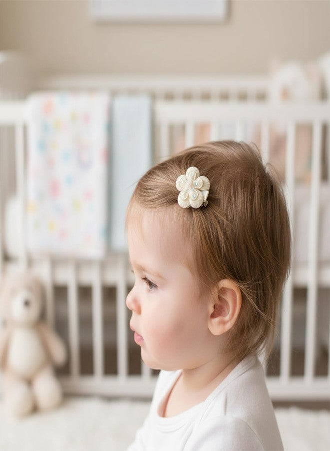 KARP 20 Pcs Embroidered Flower Hair Clips - Fabric Floral Hair Bows with Sequins for Girls, Women (Hair Pin (K2506)-Style-3) - Image 2
