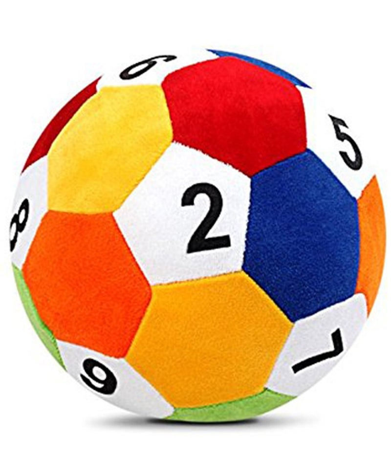 Softdreams Soft Plush Toy for Kids – Cute Stuffed Animal Soft Toy – Soft Cuddly Toy for Baby Boys & Girls, Return Gift - Ball Numeric Plush Toy 25cm - Image 1