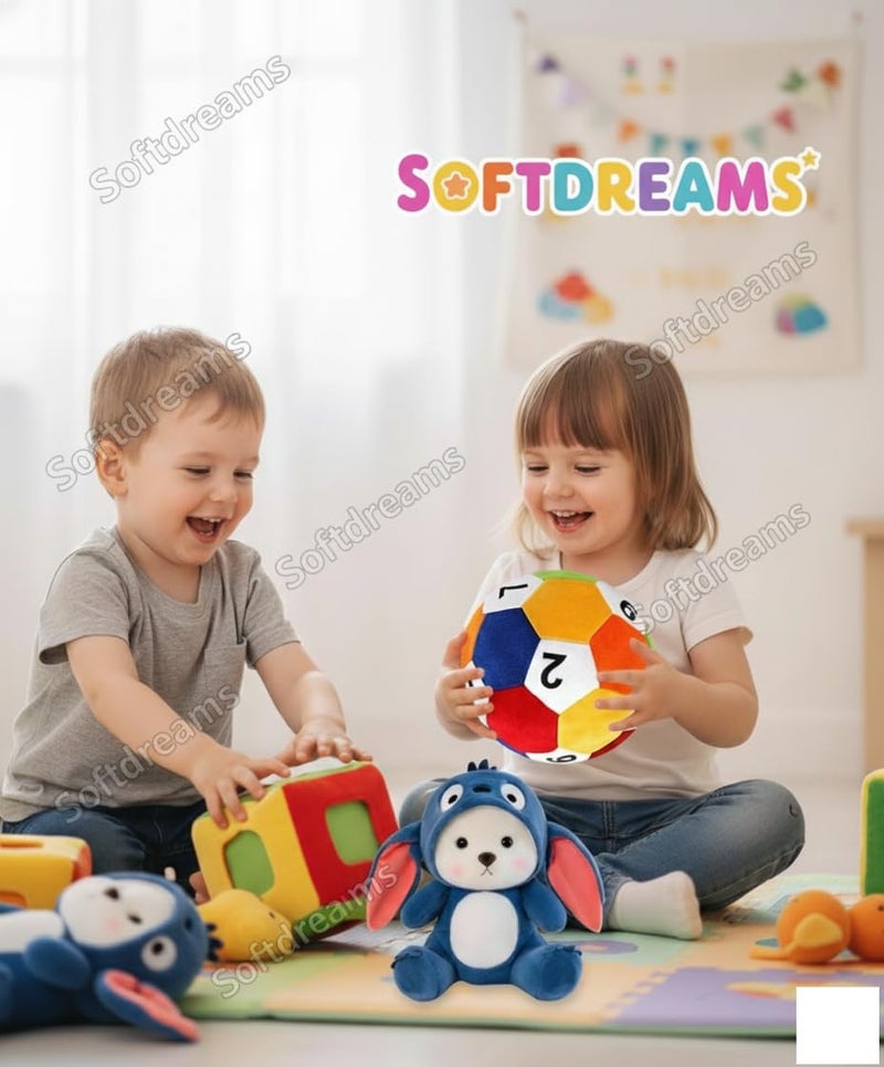 Softdreams Soft Plush Toy for Kids – Cute Stuffed Animal Soft Toy – Soft Cuddly Toy for Baby Boys & Girls, Return Gift - Ball Numeric Plush Toy 25cm - Image 3