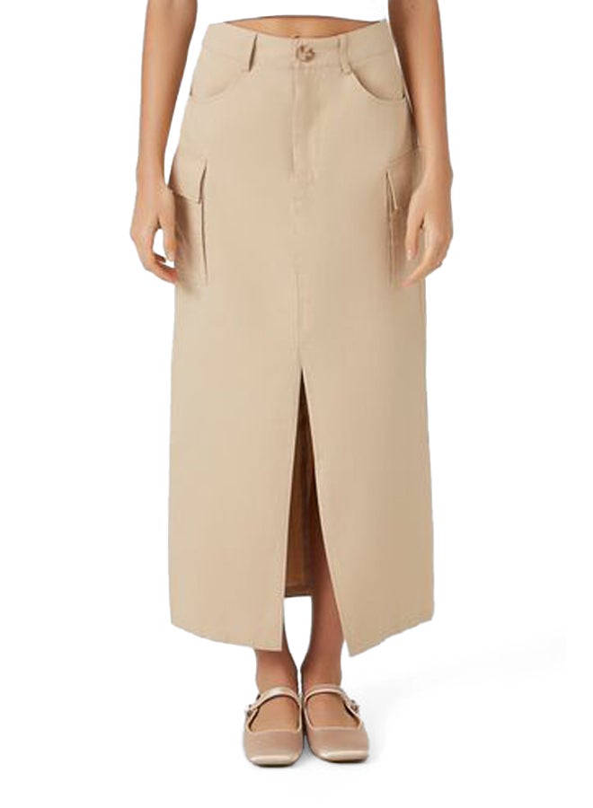 FOREVER 21 Twill Cargo Maxi Skirt  - Image 3
