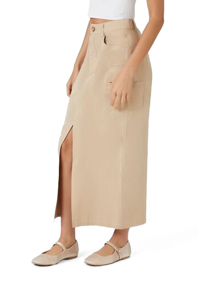 FOREVER 21 Twill Cargo Maxi Skirt  - Image 4