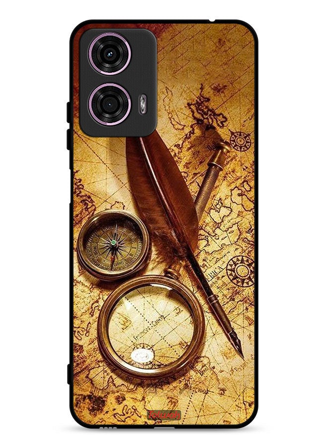 Tolwak Motorola Moto G24 4G Protective Case Cover Vintage Compass  - Image 1