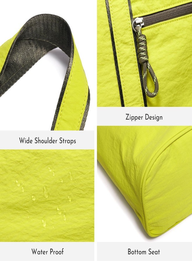 Caitina Large Tote Bag for Women Nylon Shoulder Bags for Women Lightable Shoulder Purses Gym Tote for Travel Yoga Work Dance Green - Image 5