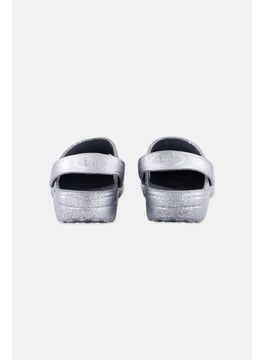 Woz Kids Boy Slip On Clogs, Silver  - Image 2