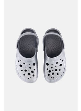 Woz Kids Boy Slip On Clogs, Silver  - Image 4