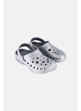 Woz Kids Boy Slip On Clogs, Silver  - Image 1