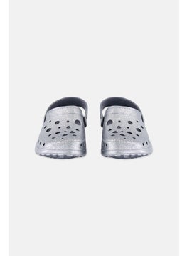 Woz Kids Boy Slip On Clogs, Silver  - Image 3