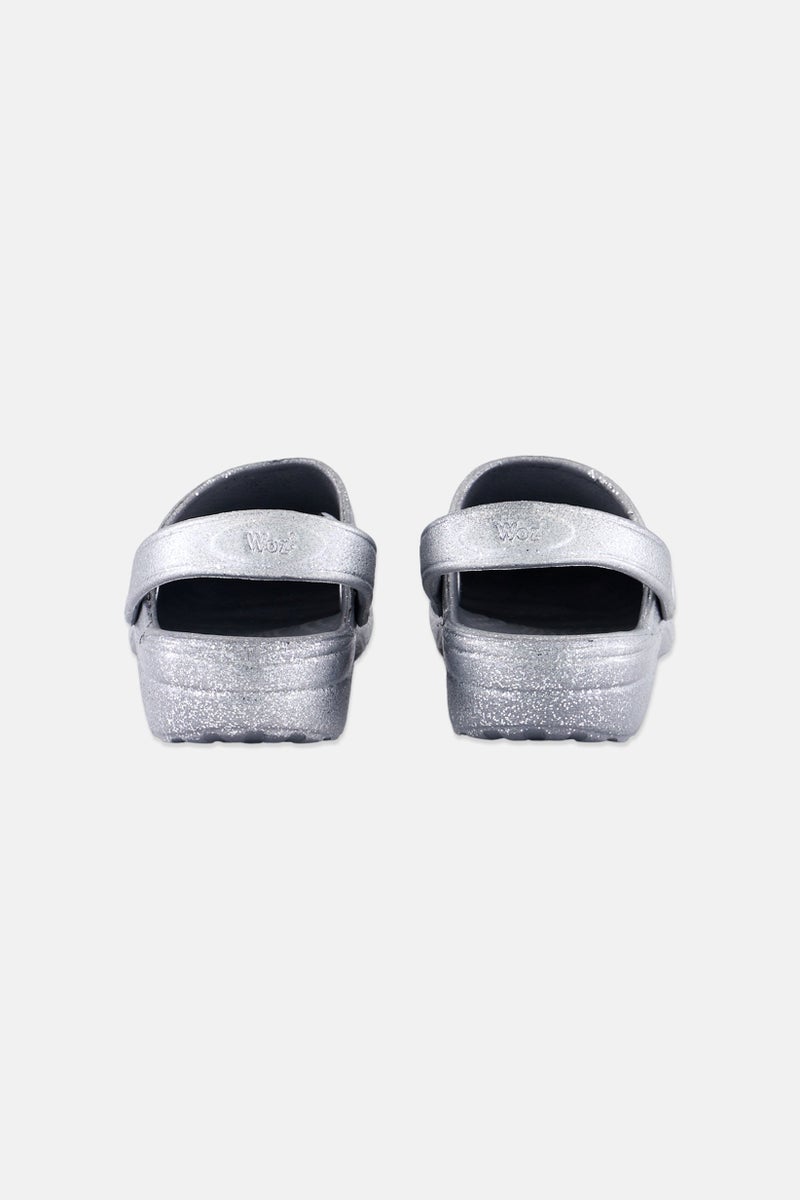 Woz Kids Boy Slip On Clogs, Silver - Image 2