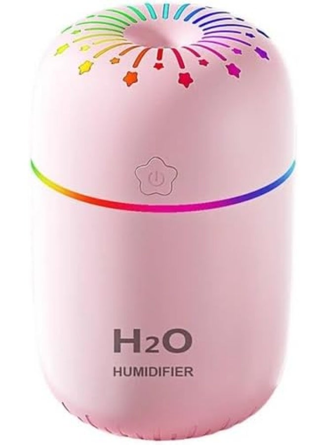 Mini cool mist humidifier, colorful USB personal computer cool mist humidifier, ultra-quiet, two adjustable mist modes for bedroom, car, office - Image 1