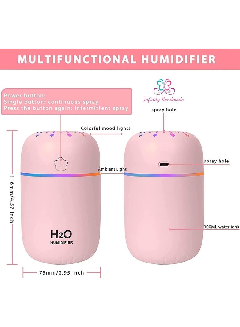 Mini cool mist humidifier, colorful USB personal computer cool mist humidifier, ultra-quiet, two adjustable mist modes for bedroom, car, office - Image 2