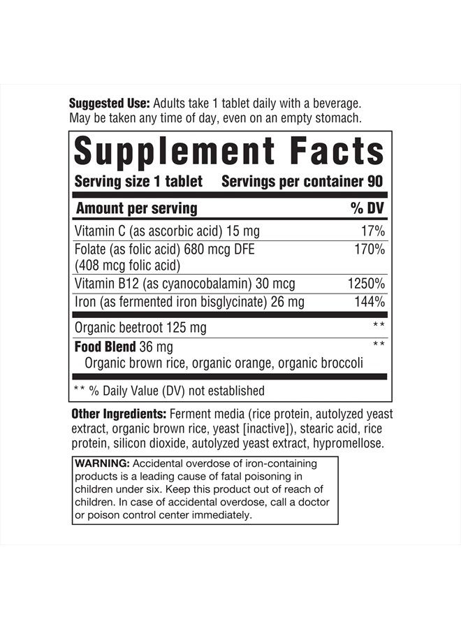 Innate Response Formulas , Iron Response, Iron and Multivitamin Supplement, Non-GMO Project Verified, Vegan, 90 tablets (90 servings) - Image 2