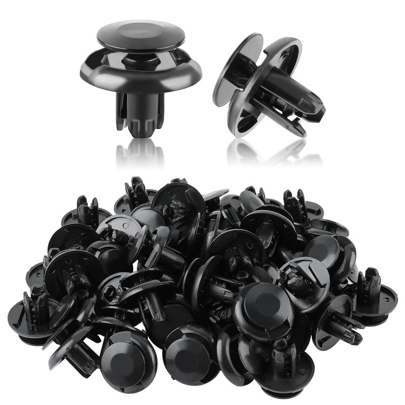 MOTOALL Nylon Front Fender Liner Trim Panel Bumper Shield Retainer Fastener Rivet PushType Clips for 8mm Hole Honda Acura 91512SX0003 100pcs