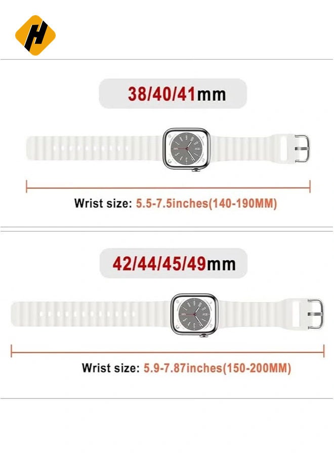 HuHa "Soft Silicone Ocean Band for Apple Watch – Breathable Elastic Sport Band, Fits 49mm to 38mm, Compatible with All Series - Image 3