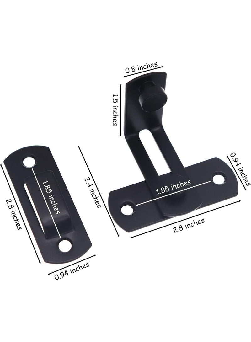 ALAMAREQ Flip Barn Door Lock, Flip Door Sliding Latch, 90 Degree Stainless Steel Latch, Safety Sliding Barn Door Lock Arc Door Buckle for Barn, Garden, Bathroom, Outdoor, Garage, Window, Sliding Door - Image 4