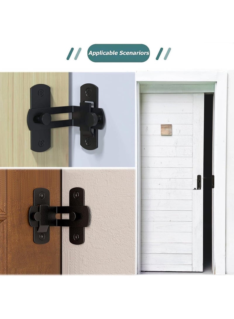 ALAMAREQ Flip Barn Door Lock, Flip Door Sliding Latch, 90 Degree Stainless Steel Latch, Safety Sliding Barn Door Lock Arc Door Buckle for Barn, Garden, Bathroom, Outdoor, Garage, Window, Sliding Door - Image 3