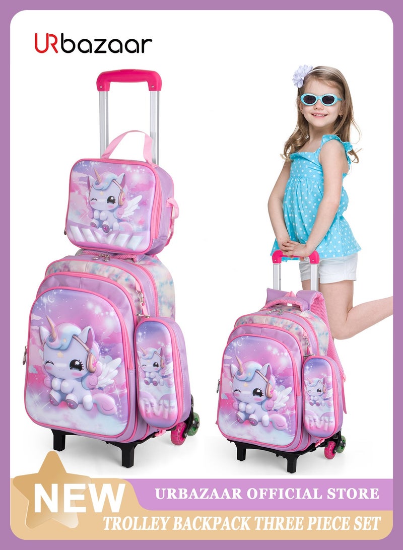 URbazaar Children School Bag Student Backpack with Reflective Strip Design & Padded Adjustable Shoulder Strap Large volume Waterproof Bookbag and for 3-10 Year Boys Girls Elementary Kindergarten(Unicorn)  - Image 1