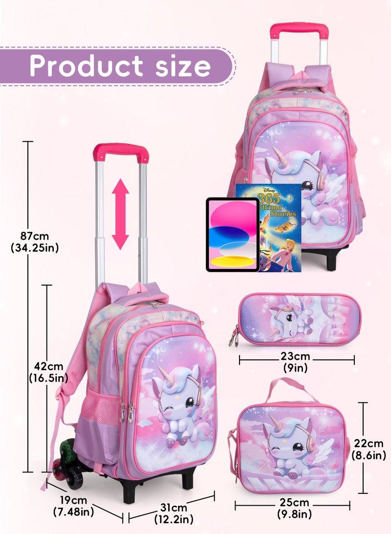 URbazaar Children School Bag Student Backpack with Reflective Strip Design & Padded Adjustable Shoulder Strap Large volume Waterproof Bookbag and for 3-10 Year Boys Girls Elementary Kindergarten(Unicorn)  - Image 2
