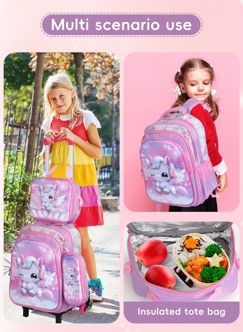 URbazaar Children School Bag Student Backpack with Reflective Strip Design & Padded Adjustable Shoulder Strap Large volume Waterproof Bookbag and for 3-10 Year Boys Girls Elementary Kindergarten(Unicorn)  - Image 5