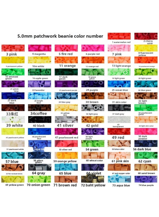 فاصوليا تهجئة 5 مم حزمة تكميلية مصنوعة يدويًا من خرز أنبوب الألغاز ألعاب تعليمية للأطفال فاصوليا دمج خرز ساخن فاصوليا تهجئة - اللون: 5 مم فاصوليا تهجئة 500 جرام تدوين الملاحظات رقم اللون - Image 1