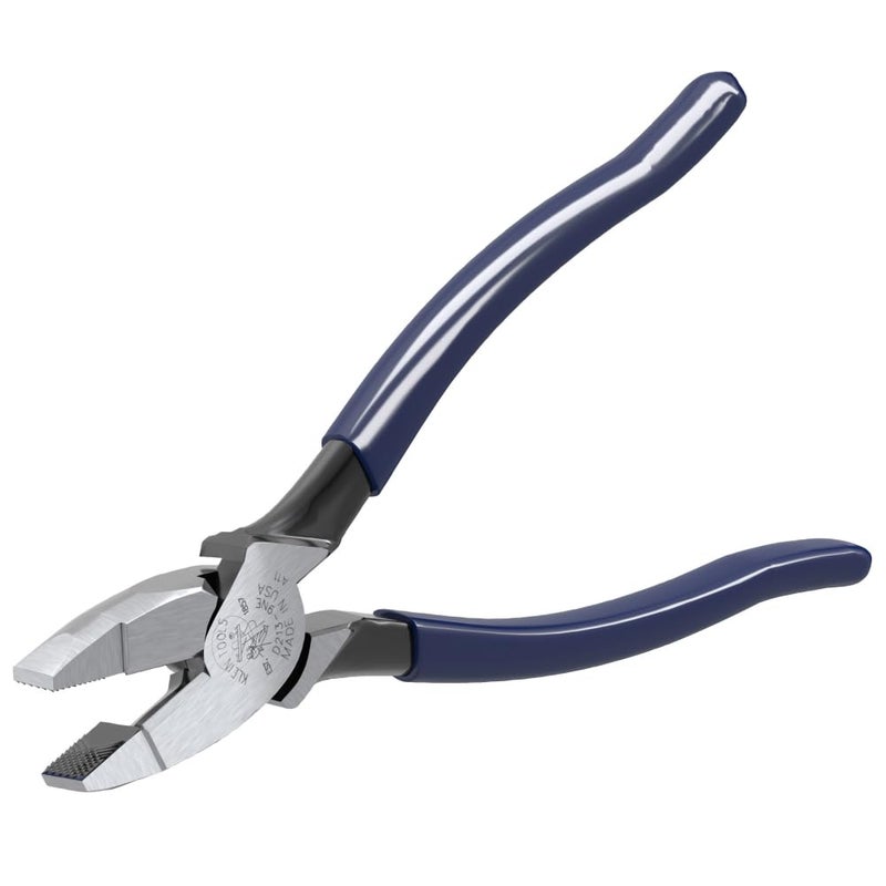 Klein Tools D213-9NE Pliers, 9-Inch Side Cutters, High Leverage Linesman Pliers Cut Copper, Aluminum and other Soft Metals - Image 1