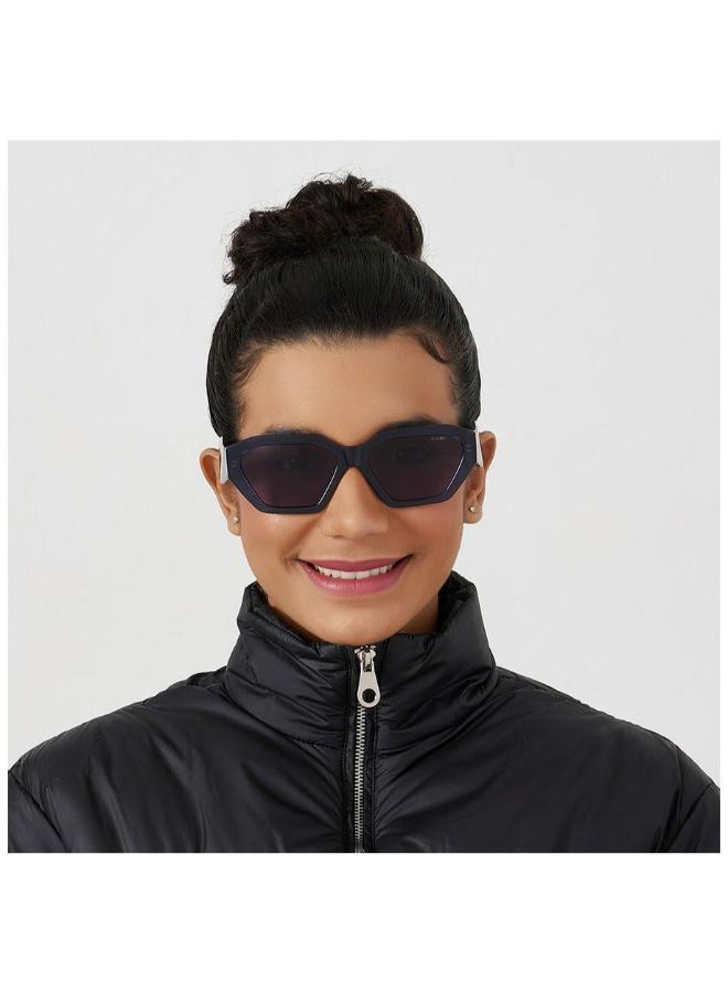 بلاك أوت بلاك آوت ثيتا، نظارات شمسية نسائية سداسية مع حماية ٤٠٠ يو في (أزرق) - Image 4