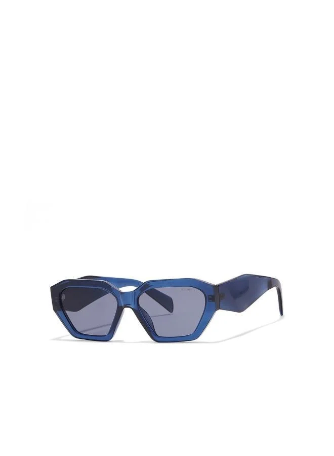 Blackout BlackOut THETA,Women Sunglasses, Hexagon Sunglasses, UV Protection: UV400 (Blue,Blue)