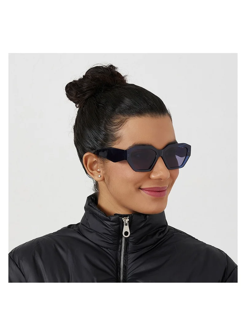 Blackout BlackOut THETA,Women Sunglasses, Hexagon Sunglasses, UV Protection: UV400 (Blue,Blue)