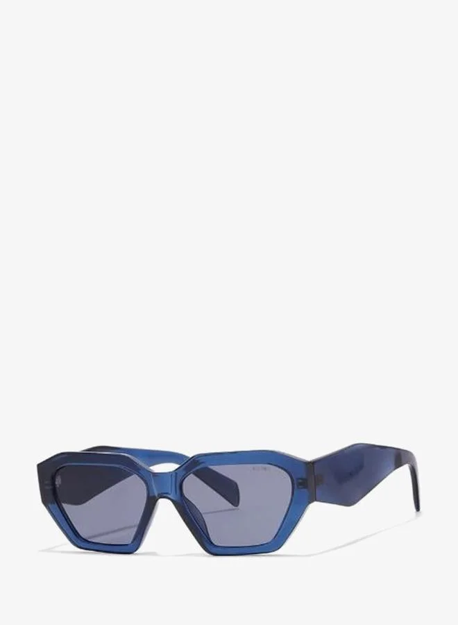 Blackout BlackOut THETA,Women Sunglasses, Hexagon Sunglasses, UV Protection: UV400 (Blue,Blue)