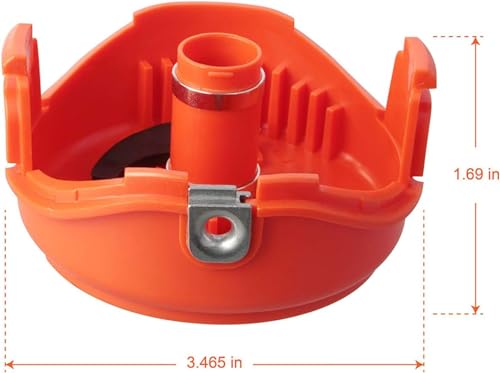 USA Supply SF-080 Trimmer Spools Cap Covers Compatible with Black Decker GH3000 LST540 Weed Eater with 90583594 Cap Covers Parts Auto-Feed Single Line (2 Pack) - Image 2