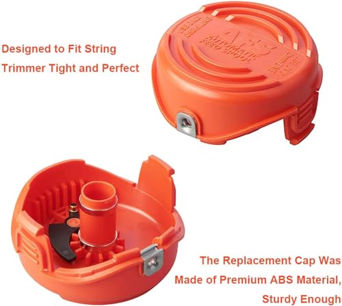 USA Supply SF-080 Trimmer Spools Cap Covers Compatible with Black Decker GH3000 LST540 Weed Eater with 90583594 Cap Covers Parts Auto-Feed Single Line (2 Pack) - Image 5